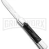 AKC Concord Polish/Black OTF Automatic Knife - Dagger Satin Plain -Kershaw Shop AKC Concord Dagger OTF Auto Polish Black Satin BHQ 92038 jr large