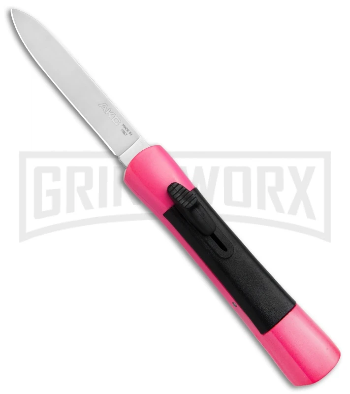 AKC Concord Hot Pink OTF Automatic Knife - Satin Plain 3 AKC Concord Hot Pink OTF Automatic Knife - Satin Plain