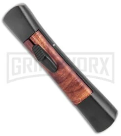 AKC Concord Briar Wood OTF Automatic Knife - Plain Satin Flat -Kershaw Shop AKC Concord OTF Auto Briar Wood Satin GX 37553 jr spine large