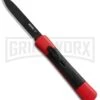 AKC Concord Red/Black OTF Automatic Knife - Flat Grind Black Plain -Kershaw Shop AKC Concord OTF Auto Red Black Black Flat BHQ 24096 jr large
