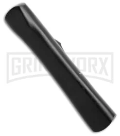 AKC Concord Snake OTF Automatic Knife - Flat Grind Black Drop Point Plain -Kershaw Shop AKC Concord OTF Automatic Knife Snake 3.25in Black Flat BHQ 184001 hd side large