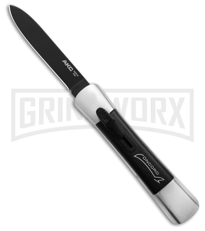 AKC Concord Polish/Black OTF Automatic Knife - Black Plain 3 AKC Concord Polish/Black OTF Automatic Knife - Black Plain