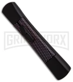 AKC Concord Sim Carbon Fiber OTF Automatic Knife - Flat Black -Kershaw Shop AKC Concord Sim Carbon Fiber black flat BHQ 90291 er spine large