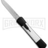 AKC Concord Black/White OTF Automatic Knife - Tanto Satin Plain -Kershaw Shop AKC Concord Tanto Black White Satin BHQ 90287 er large