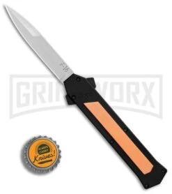 AKC F-16 Copper D/A OTF Automatic Knife - Bayo Satin Plain -Kershaw Shop AKC F 16 BHQ Exclusive Copper Bayo Satin Plain GX 30992 er bottlecap large