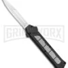 AKC F-16 Black/Stripe Inlay D/A OTF Automatic Knife - Bayo Satin Plain