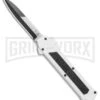 AKC F-16 White D/A OTF Automatic Knife - Bayo Two Tone Plain