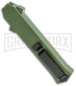 AKC F-16 Green D/A Dagger OTF Automatic Knife - Dagger Two Tone Plain -Kershaw Shop AKC F 16 DA Dagger OTF Auto Green TT BHQ 115400 jr side large