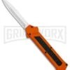 AKC F-16 Orange D/A OTF Automatic Knife - Dagger Satin Plain -Kershaw Shop AKC F 16 DA Dagger OTF Auto Orange Satin BHQ 91966 jr large