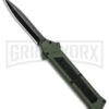AKC F-16 Green D/A OTF Automatic Knife - Dagger Black Plain -Kershaw Shop AKC F 16 Green DA OTF Auto Dagger Black Plain GX 33106 jr large