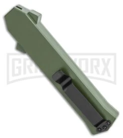 AKC F-16 OD Green D/A OTF Automatic Knife - Bayo Two TonePlain -Kershaw Shop AKC F 16 OD Green D A OTF Automatic Knife Bayo Two TonePlain GX 35588 LS Side large