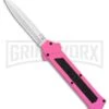 AKC F-16 Pink D/A OTF Automatic Knife - Bayonet Satin Plain -Kershaw Shop AKC F 16 Pink DA OTF Auto Bayo Satin GX 37618 jr large