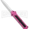 AKC F-16 Pink D/A OTF Automatic Knife - Dagger Satin Plain -Kershaw Shop AKC F 16 Pink DA OTF Auto Dagger Satin GX 37627 jr large