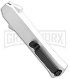 AKC F-16 White D/A OTF Automatic Knife - Bayo Satin Plain -Kershaw Shop AKC F 16 White DA OTF Bayo Satin Plain BP 23853 jr side large