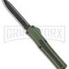 AKC F-20 Green D/A OTF Automatic Knife - Black Plain