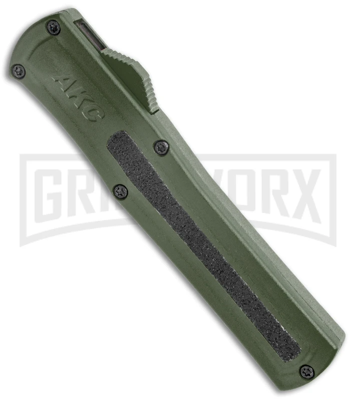 AKC F-20 Green D/A OTF Automatic Knife - Black Plain 4 AKC F-20 Green D/A OTF Automatic Knife - Black Plain - Image 2