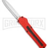 AKC F-20 Red Aluminum DBL Dagger OTF Automatic Knife - Satin Plain -Kershaw Shop AKC F 20 DA Dagger OTF Auto Red Aluminum Satin BHQ 179208 jr large