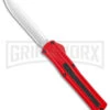 AKC F-20 Red D/A OTF Automatic Knife - Satin Plain