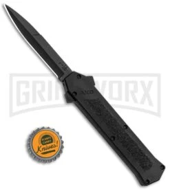 AKC F-16 Black Inlay D/A OTF Automatic Knife - Bayo Black Plain -Kershaw Shop AKC F DA Bayo OTF Black Inlay Black BHQ 83219 jr bottlecap large