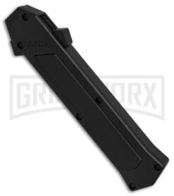 AKC F-16 Black Inlay D/A OTF Automatic Knife - Bayo Satin Plain -Kershaw Shop AKC F16 DA Bayonet Black Inlay satin BHQ 79503 er spine large