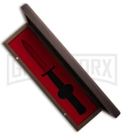 AKC 9" Italian Stiletto Swinguard Sim Ivory Auto Knife W/ Case - Polish Plain -Kershaw Shop AKC Fancy Box side large 2