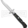 Italian Style 9" Roma Black G-10 Automatic Swinguard - Polished Plain 1 Italian Style 9" Roma Black G-10 Automatic Swinguard - Polished Plain -Kershaw Shop AKC Italian Style 9in Roma DP Auto Swinguard Black G 10 Polished BHQ 175954 jr large