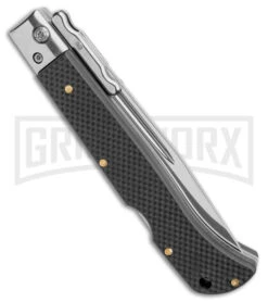 Italian Style 9" Roma Black G-10 Automatic Swinguard - Polished Plain -Kershaw Shop AKC Italian Style 9in Roma DP Auto Swinguard Black G 10 Polished BHQ 175954 jr side large