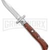 Italian Style 9" Roma Wood Automatic Swinguard - Polished Plain -Kershaw Shop AKC Italian Style 9in Roma DP Auto Swinguard Wood Polished BHQ 175961 jr large