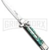 AKC 7.75" Leverletto Abalone Automatic Knife - Bayonet 1 AKC 7.75" Leverletto Abalone Automatic Knife - Bayonet -Kershaw Shop AKC Leverletto Abalone Auto Bayo BHQ 92874 jr large