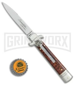 AKC 7.5" Leverletto Snakewood Automatic Knife - Flat Grind 9 AKC 7.5" Leverletto Snakewood Automatic Knife - Flat Grind -Kershaw Shop AKC Leverletto snakewood flat grind BP 0439 er bottlecap large