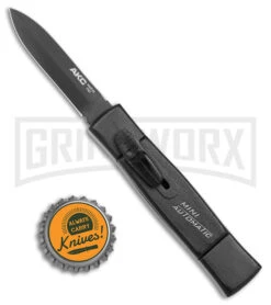 AKC Minion Concord OTF Automatic Knife - Dagger Black Plain -Kershaw Shop AKC Minion Concord OTF Auto Black Black Dagger BHQ 173567 jr bottlecap large