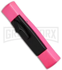 AKC Minion Concord Hot Pink OTF Automatic Knife - Flat Satin Plain -Kershaw Shop AKC Minion Concord OTF Hot Pink BHQ 72004 jr spine large