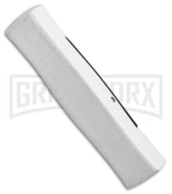 AKC Minion Concord White/Black OTF Automatic Knife - Flat Grind Black Plain -Kershaw Shop AKC Minion Concord White Black OTF Auto Flat Grind Black Plain GX 14514 jr side large