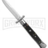 AKC 10" Black G-10 Roma Black Swinguard Automatic Knife - Satin Plain -Kershaw Shop AKC Swinguard 10 in Auto Italian Bayonet Stiletto Black G 10 4in Satin GX 42426 td large