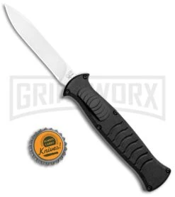 AKC X-treme EVO Black OTF Automatic Knife - Satin Plain -Kershaw Shop AKC X treme EVO OTF Auto Black Satin BHQ 105413 jr bottlecap large