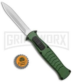 AKC X-treme EVO Green OTF Automatic Knife - Satin DE Dagger -Kershaw Shop AKC X treme EVO OTF Auto Green Satin DE Dagger BHQ 134949 jr bottlecap 2 large