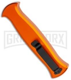 AKC X-treme EVO Orange OTF Automatic Knife - Satin Plain -Kershaw Shop AKC X treme EVO OTF Auto Orange Satin BHQ 114657 jr side large