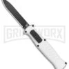 AKC X-treme EVO Silver OTF Automatic Knife - Black Plain -Kershaw Shop AKC X treme EVO OTF Auto Silver Black BHQ 114658 jr large