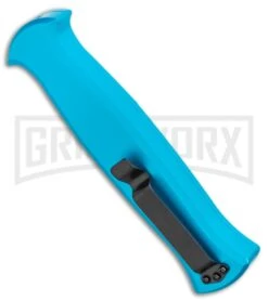 AKC X-treme EVO Blue OTF Automatic Knife - Black Plain -Kershaw Shop AKC X treme EVO OTF Automatic Knife Blue 3.5in Black EVO LBB BHQ 114336 LS Side large