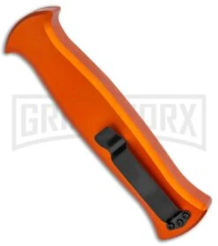 AKC X-treme EVO Orange OTF Automatic Knife - Black Plain -Kershaw Shop AKC X treme Evo Auto Orange Black BHQ 105416 jr side large