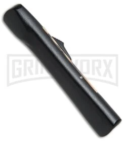 AKC Concord Cheetah OTF Automatic Knife- Flat Grind Black Plain -Kershaw Shop AKC concord cheetah black BP 19134 er side large