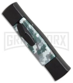 AKC Minion Concord Arctic Camo OTF Automatic Knife - Black Flat -Kershaw Shop AKC minion concord arctic camo black flat BHQ 19003 er side large