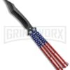 American Flag Balisong Butterfly Knife Black - Blade Pain -Kershaw Shop American Flag Balisong Butterfly Black Blade BF 202 5 GX 37597 jr large