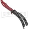 Andux CS Black Balisong Butterfly Trainer - Cracked Red Holes -Kershaw Shop Andux C S Black Balisong Butterfly Trainer Cracked Red Holes A0002975 BP 24576 jr large