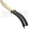 Andux CS Black Balisong Butterfly Trainer - Gold Holes -Kershaw Shop Andux C S Black Balisong Butterfly Trainer Gold Holes AB000929 BP 24577 jr large