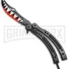 Andux CS Black Balisong Butterfly Trainer - Shark Bomber Plain