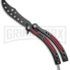 Andux CS Red/Black Balisong Butterfly Trainer - Black Holes -Kershaw Shop Andux C S Red Black Balisong Butterfly Trainer Black Holes AB000930 BP 24578 jr large