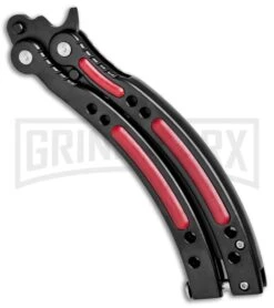 Andux CS Red/Black Balisong Butterfly Trainer - Black Holes -Kershaw Shop Andux C S Red Black Balisong Butterfly Trainer Black Holes AB000930 BP 24578 jr side large