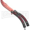 Andux CS Red/Black Balisong Butterfly Trainer - Red Holes -Kershaw Shop Andux C S Red Black Balisong Butterfly Trainer Red Holes A0002544 BP 24581 jr large