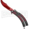 Andux CS Red/Black Balisong Butterfly Trainer - Red Plain